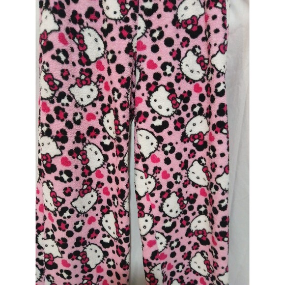 Hello Kitty By Sanrio 2012 Pink Cheetah Print Pajama Pants Medium   Soft - Picture 4 of 9